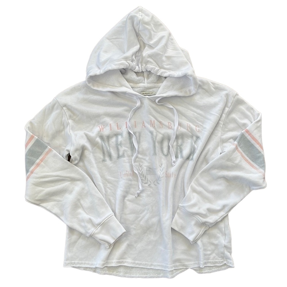 American Eagle Ahh-amazingly Soft Cropped Hooded New York Sweatshirt